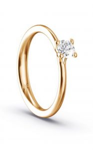 Goldring mit Solitärdiamant