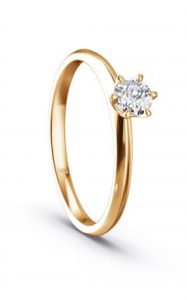 Goldring mit Solitärdiamant