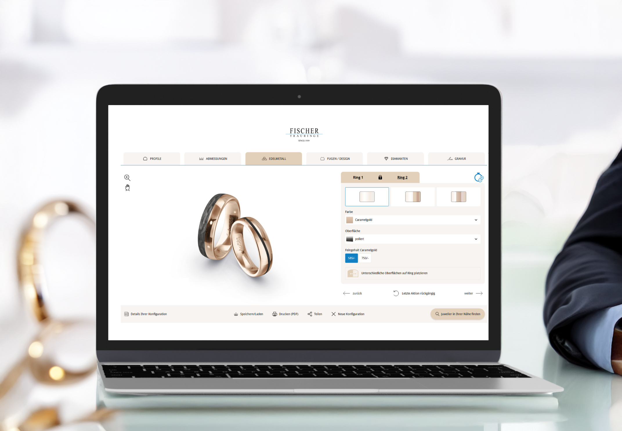 Configurator on consultant table