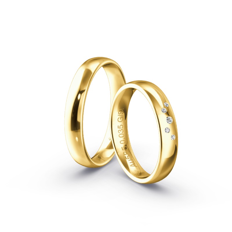 Fischer Trauring Paarring Gelbgold